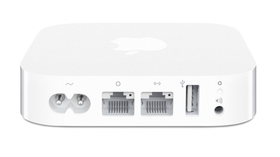 Apple Airport kablosuz yönlendirici.