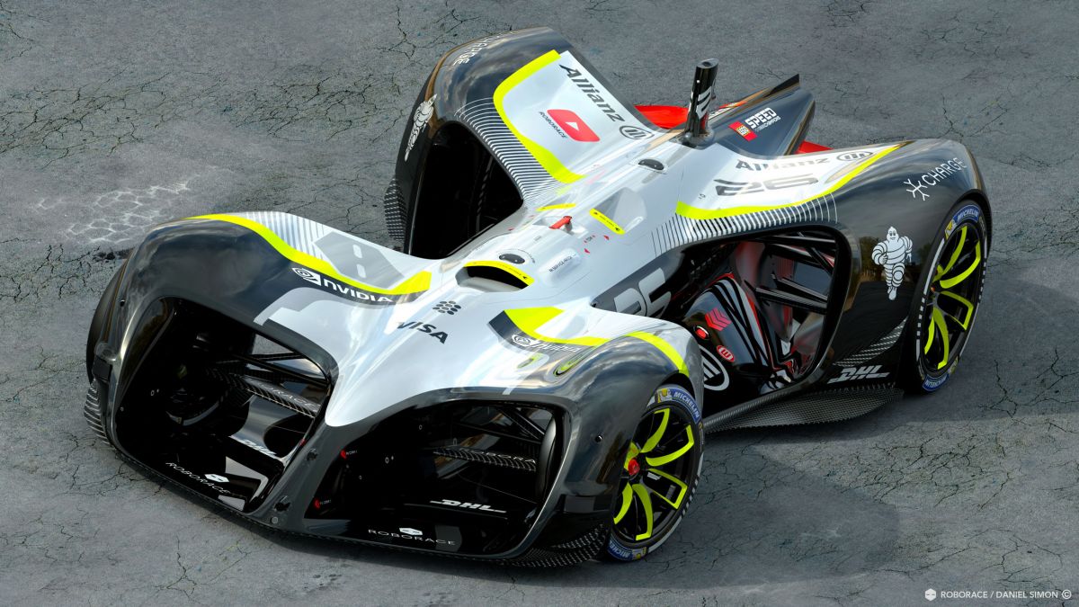 Dünyanın ilk sürücüsüz elektrikli yarış aracı: Robocar