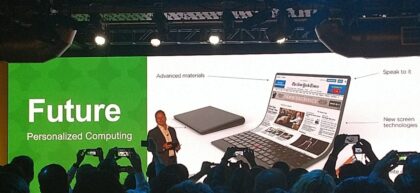 Lenovo’nun bükülebilen dizüstü bilgisayar konsepti