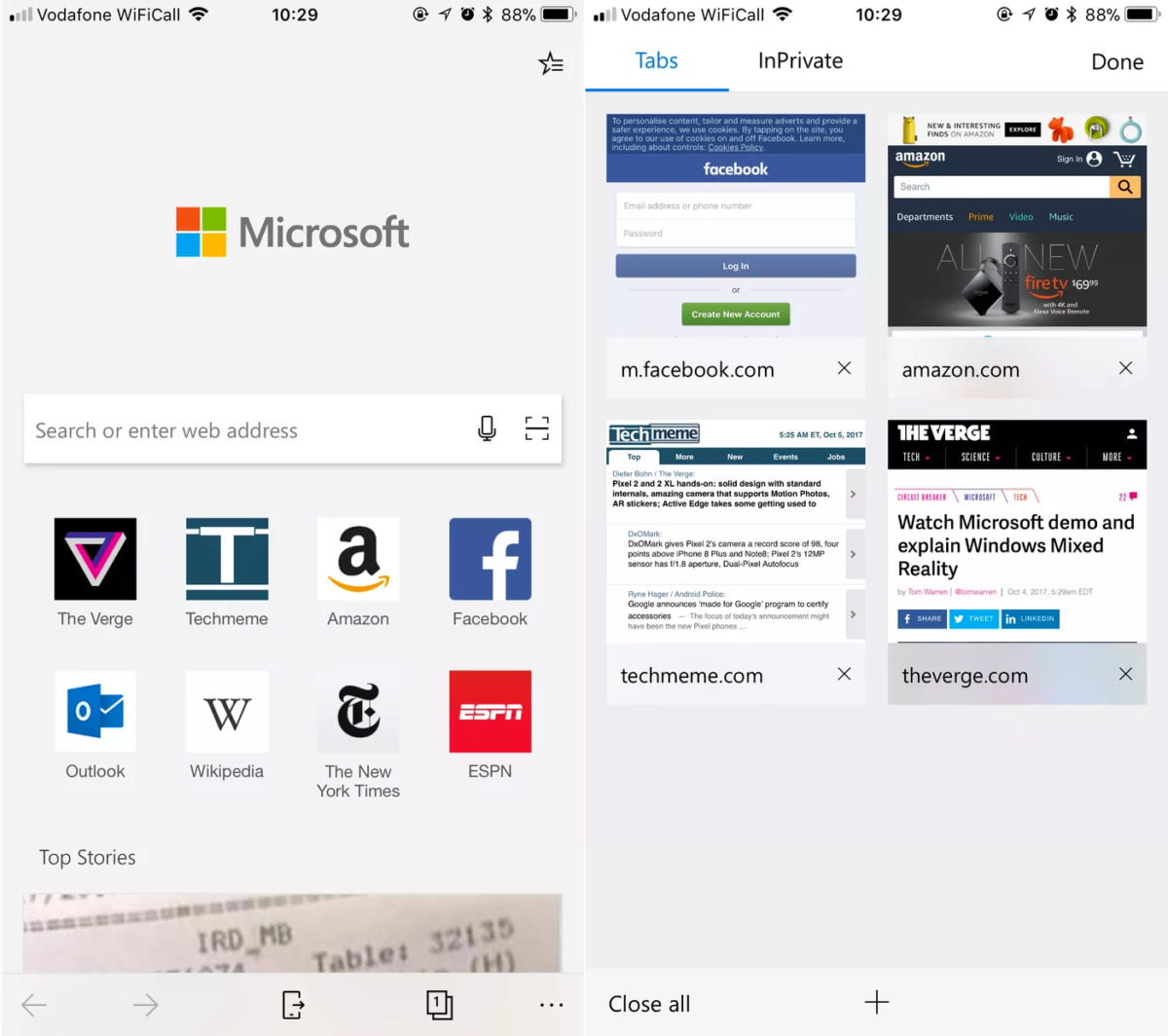 Microsoft Edge iOS ve Android versiyonlarını tanıttı
