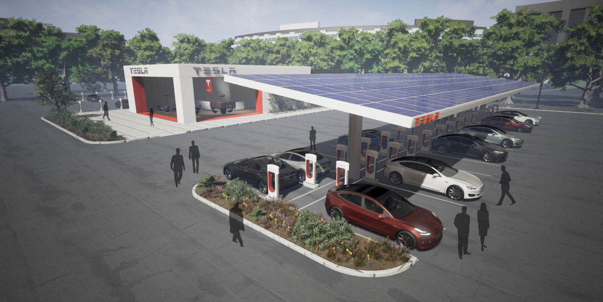 Tesla’nın yeni ‘mega’ şarj istasyonları