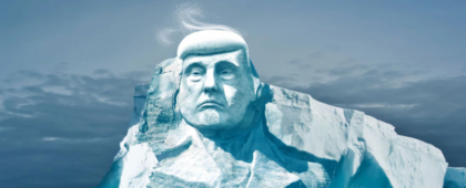 Buzdan Trump heykeli iklim değişikliğine dikkat çekecek